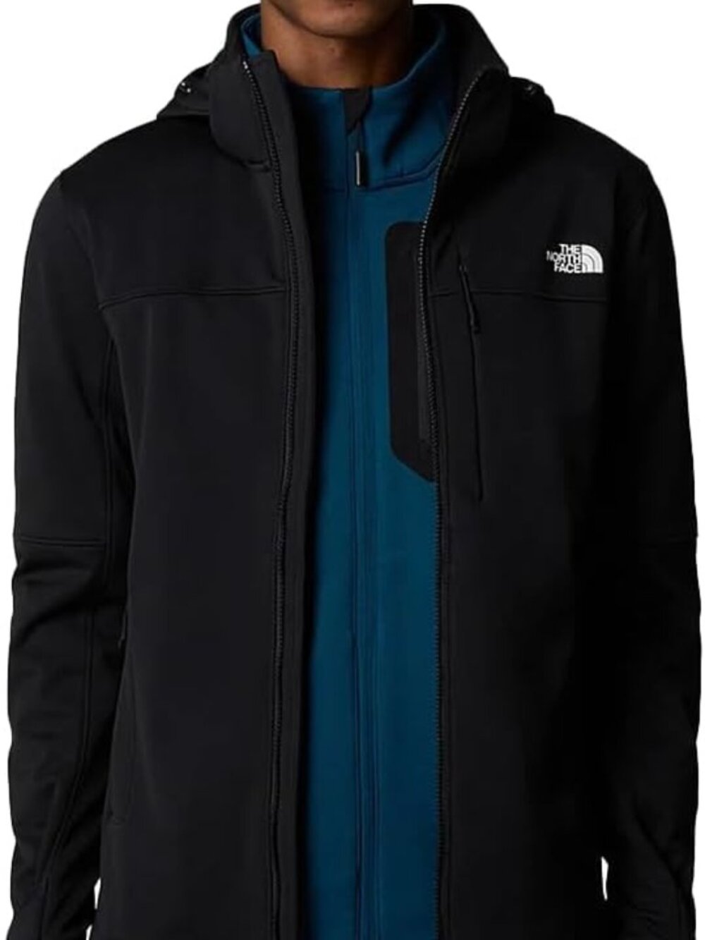 The North Face Men's Black Nimble Full-Zip Softshell Hoodie Size XL